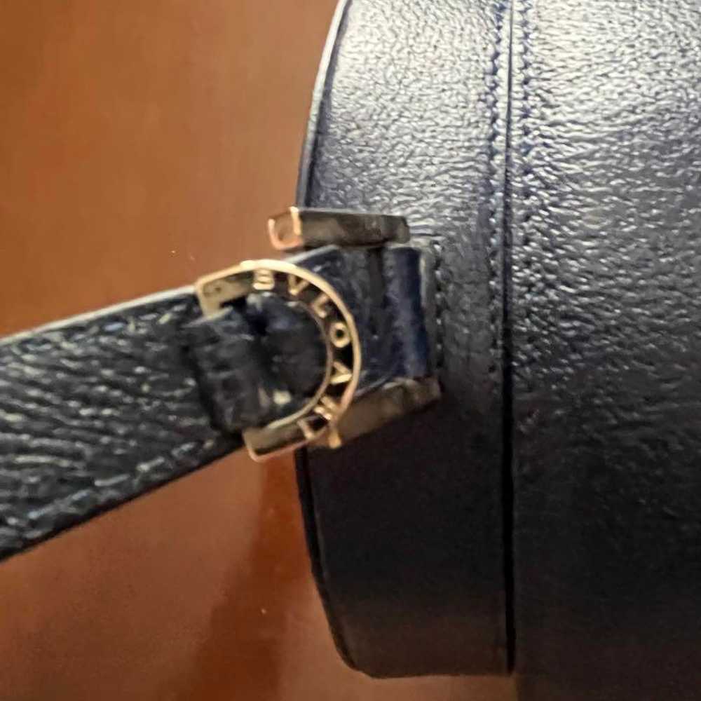 BVLGARI Navy Cylinder Handbag - image 5