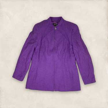 Escada Vintage Escada Wool Coat Jacket Purple Siz… - image 1