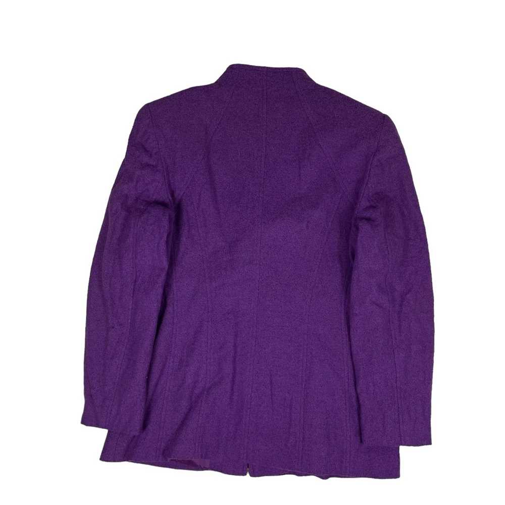 Escada Vintage Escada Wool Coat Jacket Purple Siz… - image 8