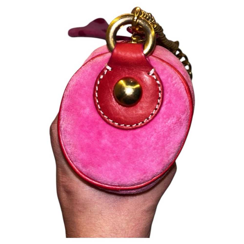 Vintage Juicy Couture Mini Barrel Bag Velour Hot … - image 4