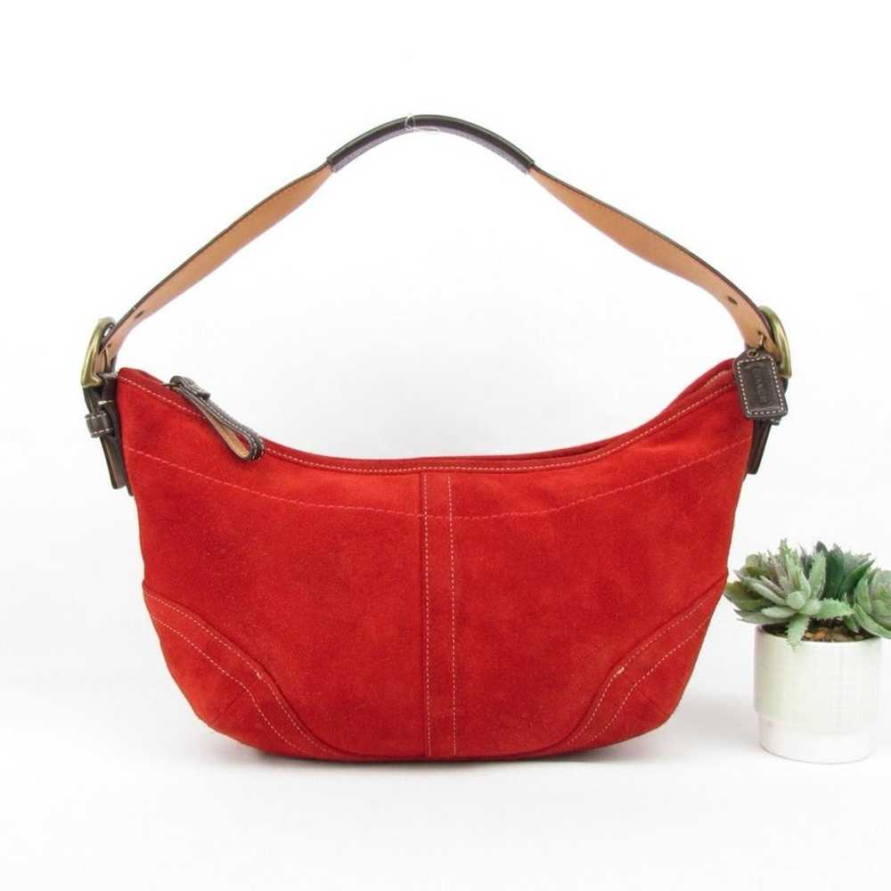 Authentic Coach Soho Y2K Red Suede Shoulder Bag - image 2