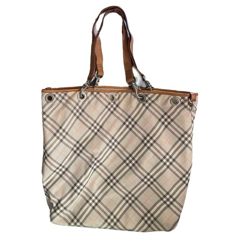 Burberry Blue Label Check Leather Trim Bucket Tote - image 2