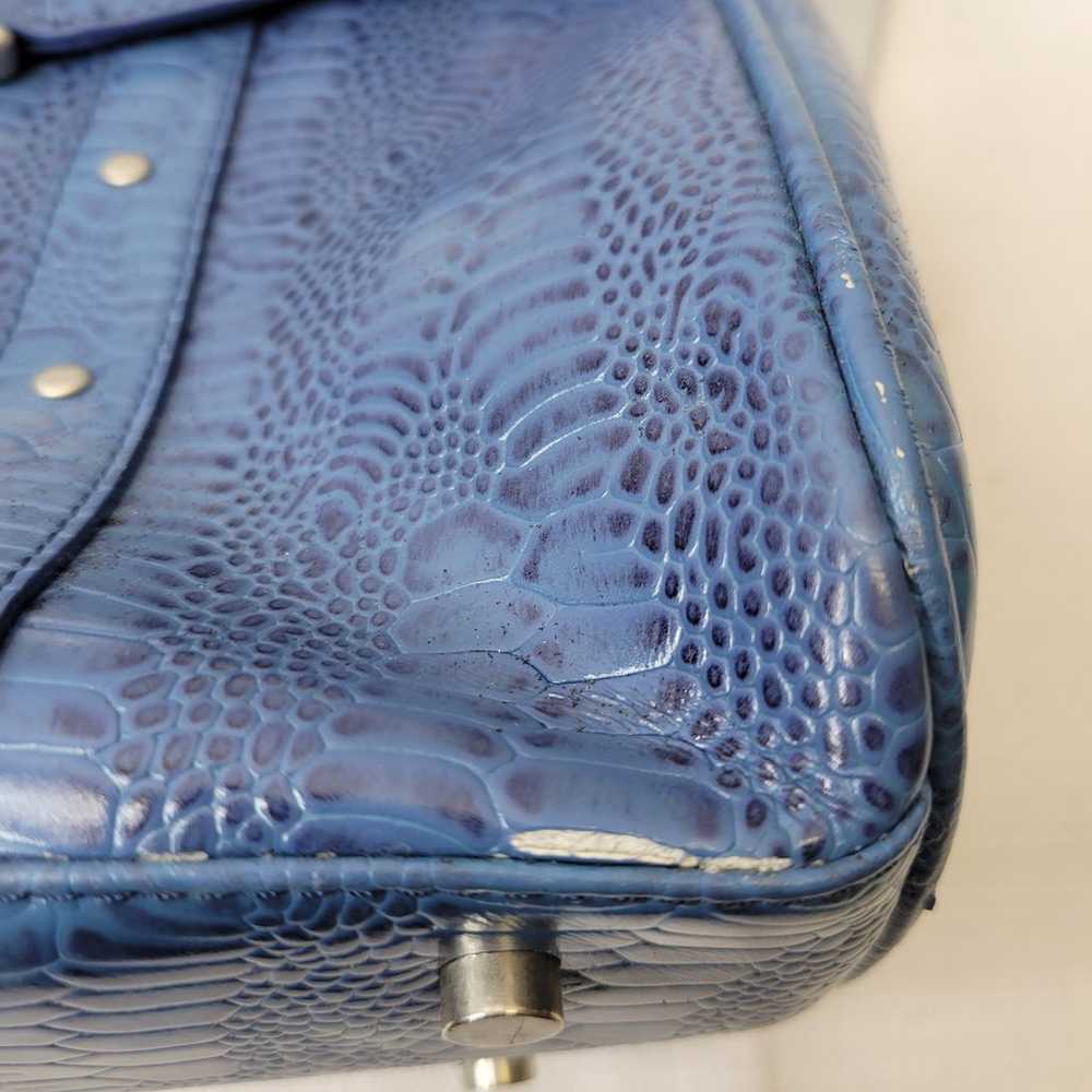 Charlie Lapson Blue Crocodile Vintage Leather Bag - image 12