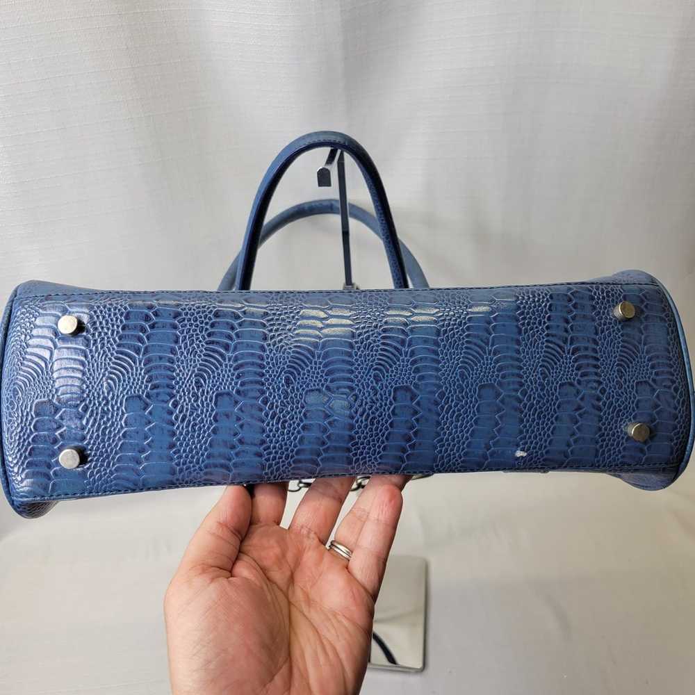 Charlie Lapson Blue Crocodile Vintage Leather Bag - image 5