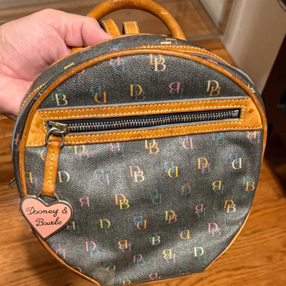 Dooney and Bourke Brown Multi Rainbow Backpack Ci… - image 2