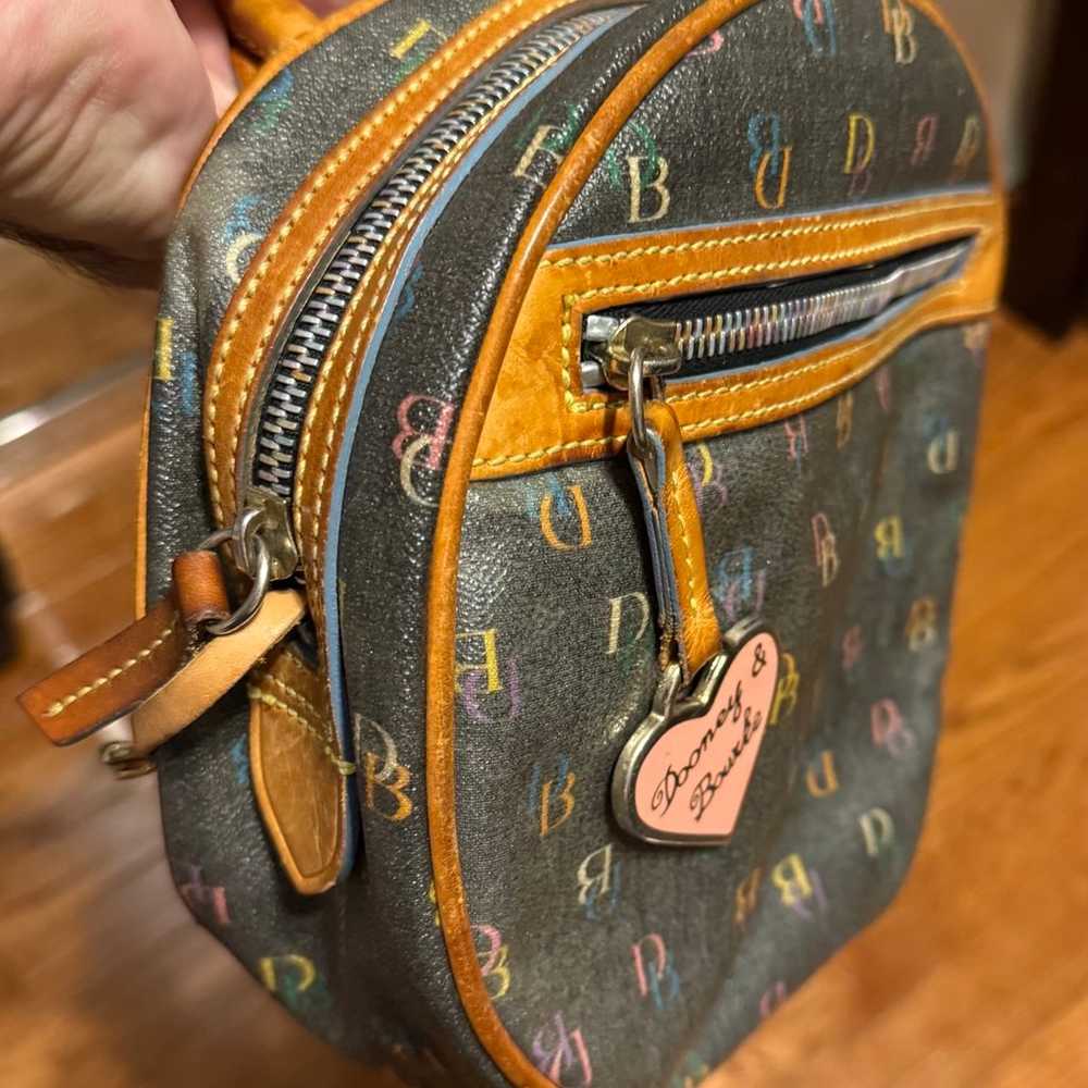 Dooney and Bourke Brown Multi Rainbow Backpack Ci… - image 6