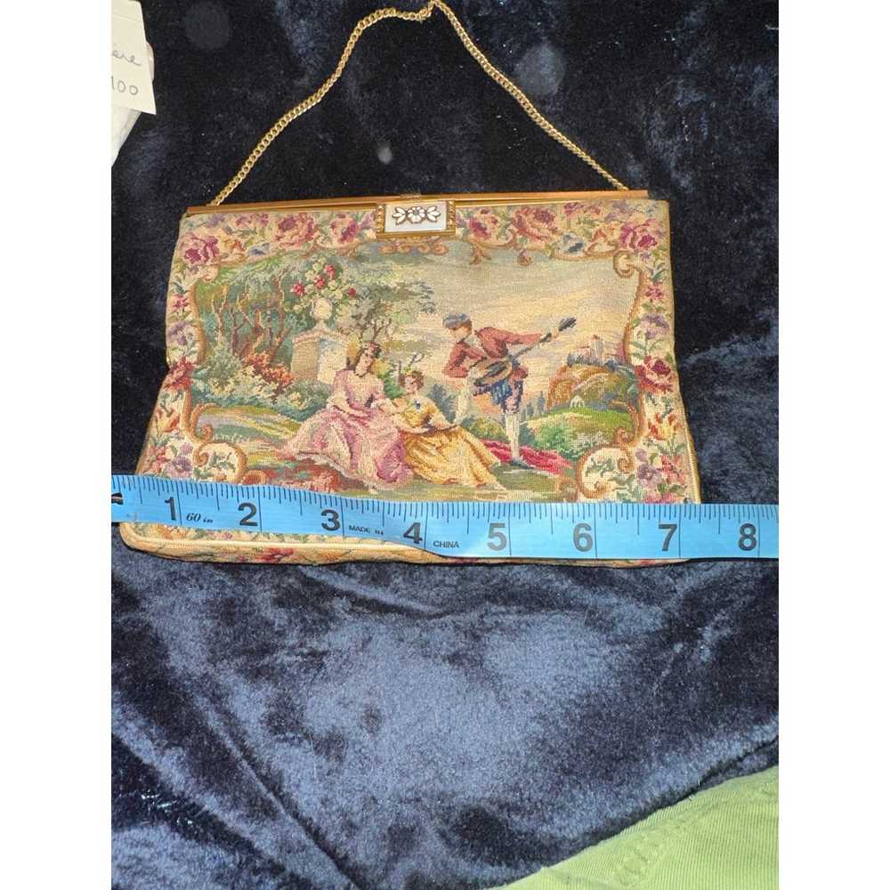 1940's WALBORG PETITPOINT BAG W/ UNIQUE MOTHER OF… - image 6