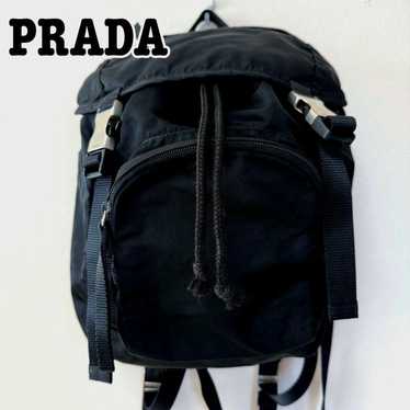 PRADA PONOKO Backpack Black Drawstring Triangular 