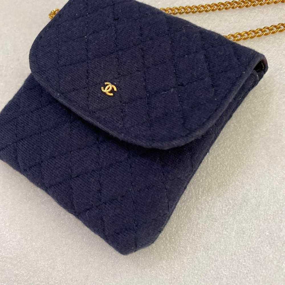 CHANEL Mini Shoulder Bag Matelassé Chain Navy - image 3