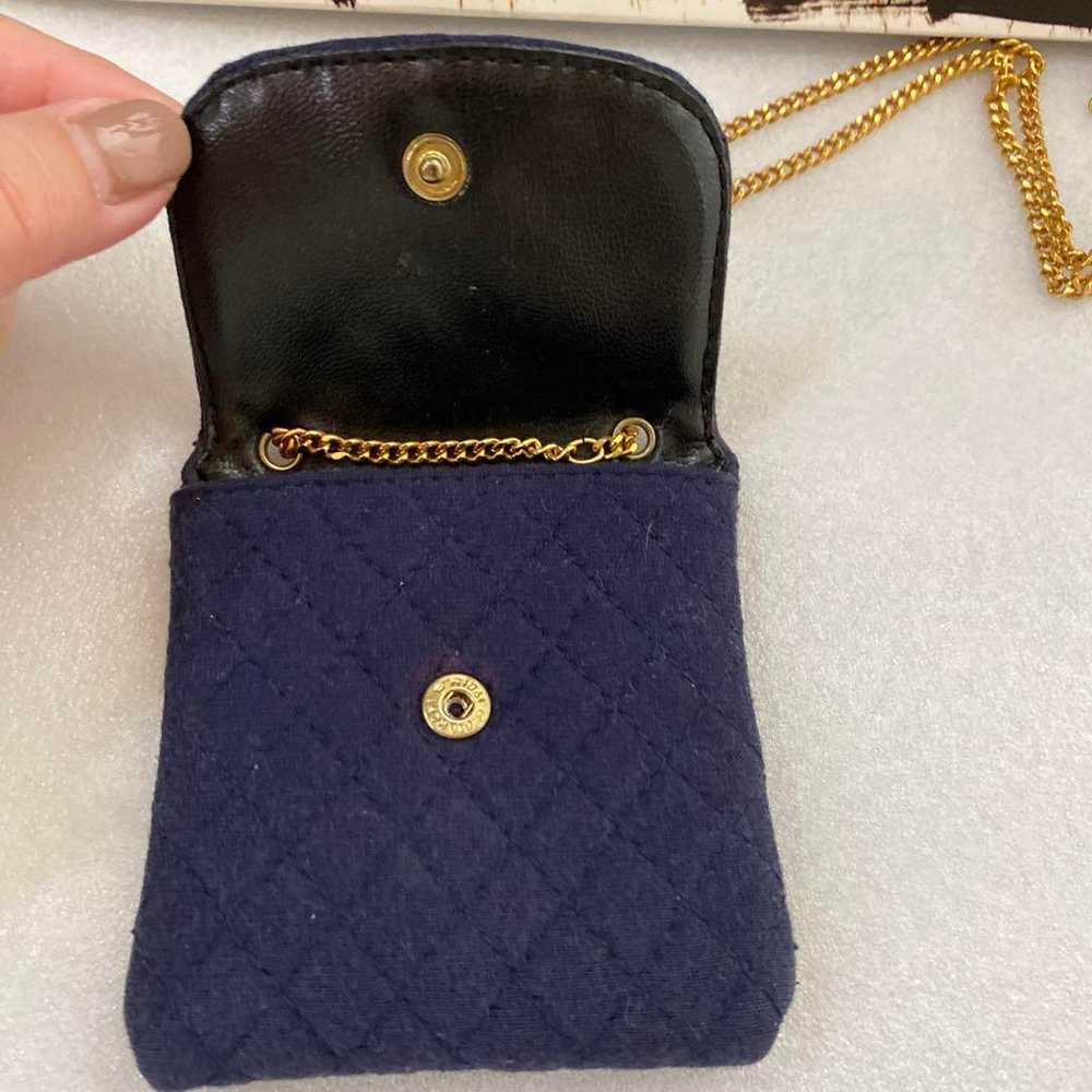 CHANEL Mini Shoulder Bag Matelassé Chain Navy - image 4