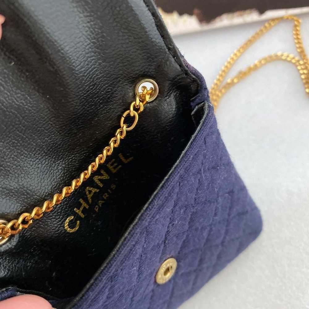 CHANEL Mini Shoulder Bag Matelassé Chain Navy - image 5