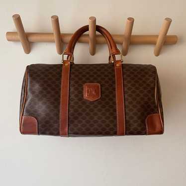 Celine Vintage Macadam Boston Travel Bag