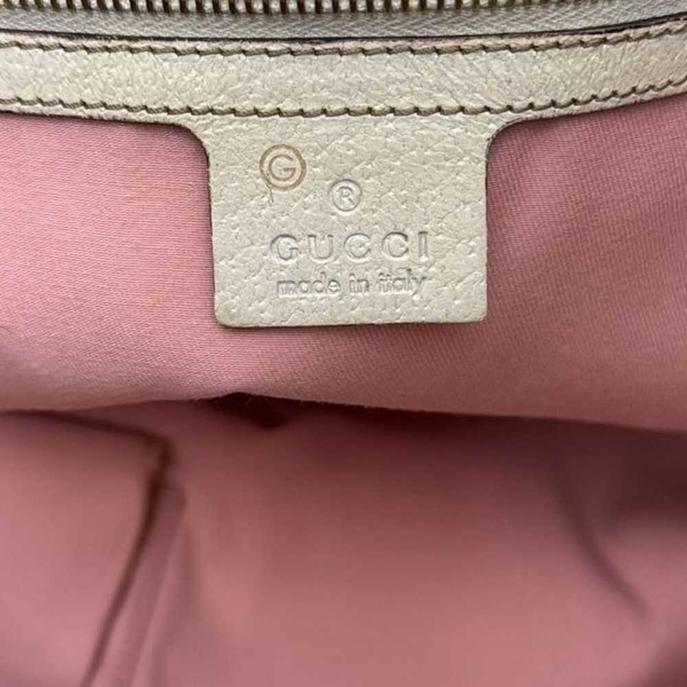 Gucci Sherry Line GG Pink Canvas Tote With Charms - image 10