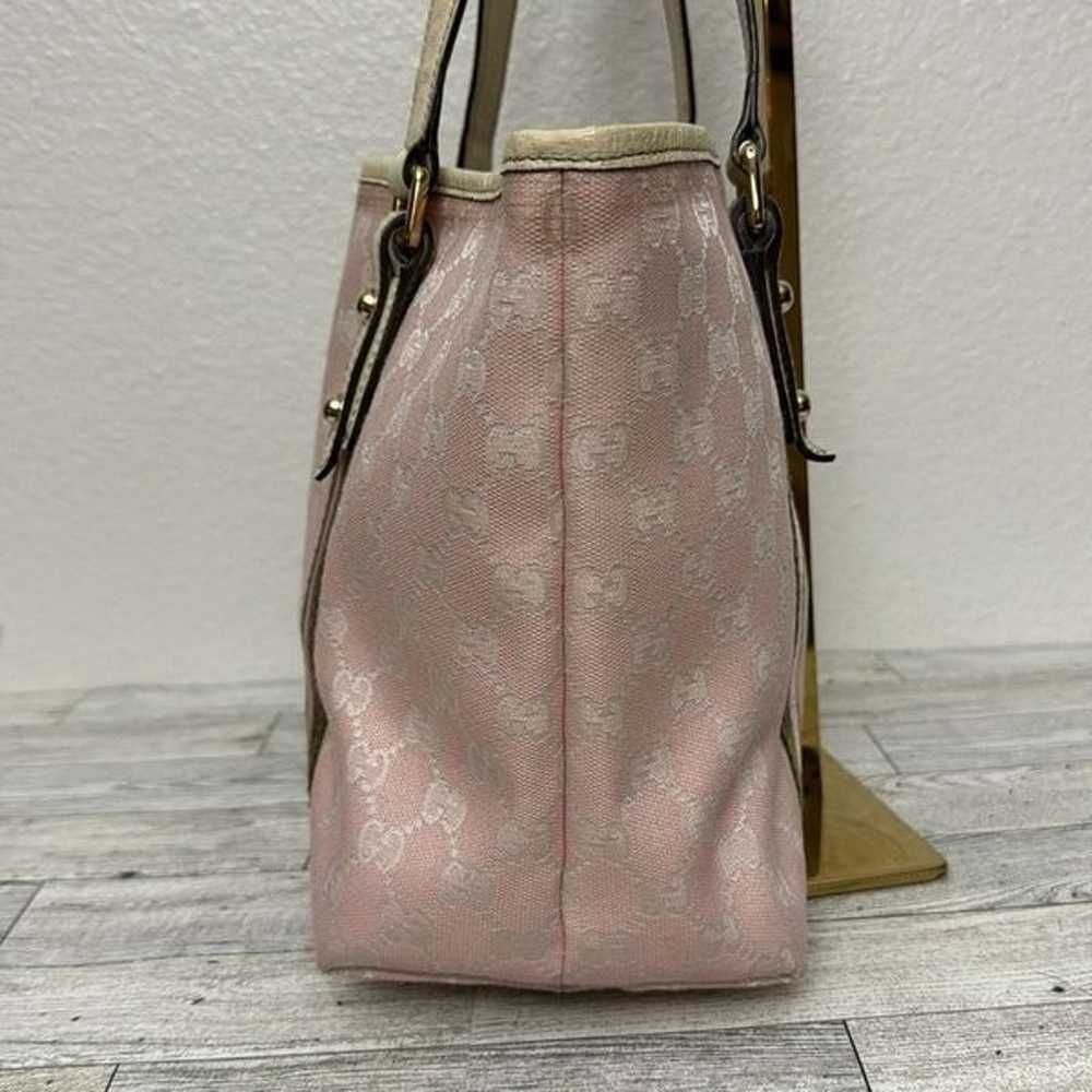 Gucci Sherry Line GG Pink Canvas Tote With Charms - image 7