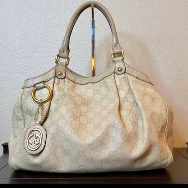 GUCCI GUCCISSIMA SUKEY TOTE BAG GG LEATHER