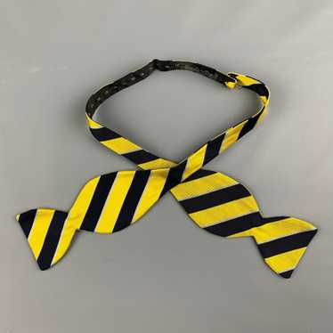 Designer VINTAGE Yellow Navy Stripe Tie - image 1