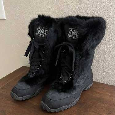 COACH JENNIE 
FUR-TRIMMED SNOW BOOTS