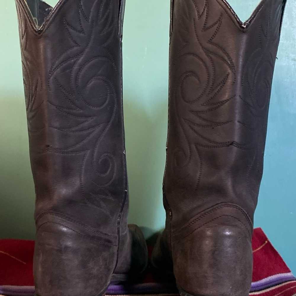 Vintage Dingo Cowboy Western Black Leather Pointy… - image 5