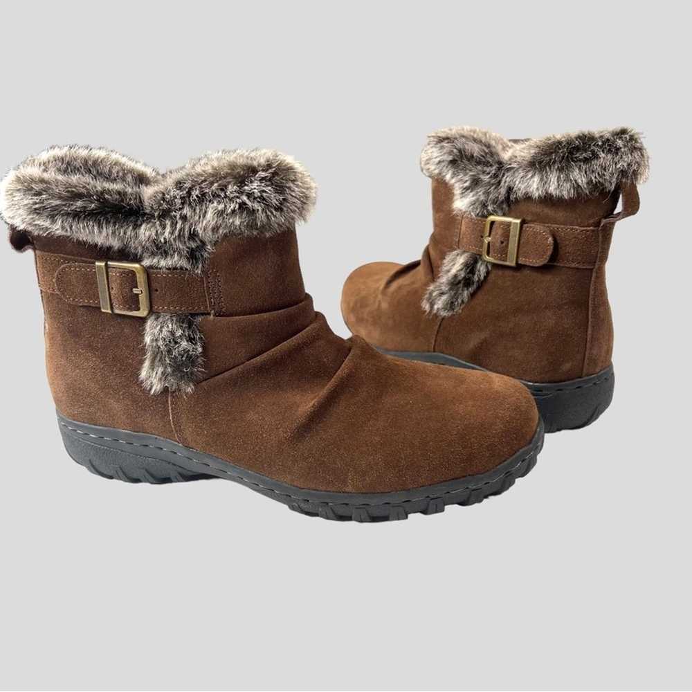 Khombu Size 9 Lindsey All-Weather Faux Fur Suede … - image 2