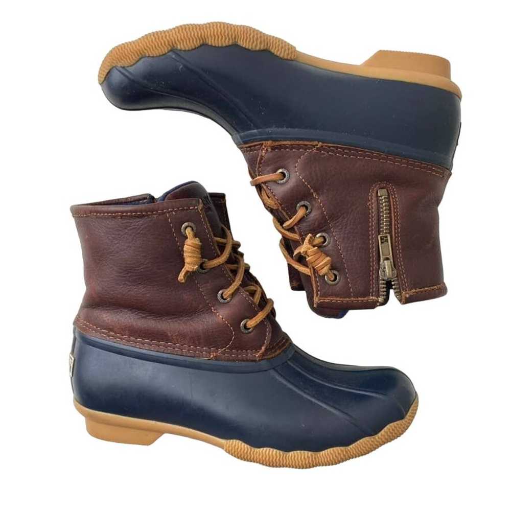 Sperry Top Sider Saltwater Duck Boot - Brown Blue… - image 1