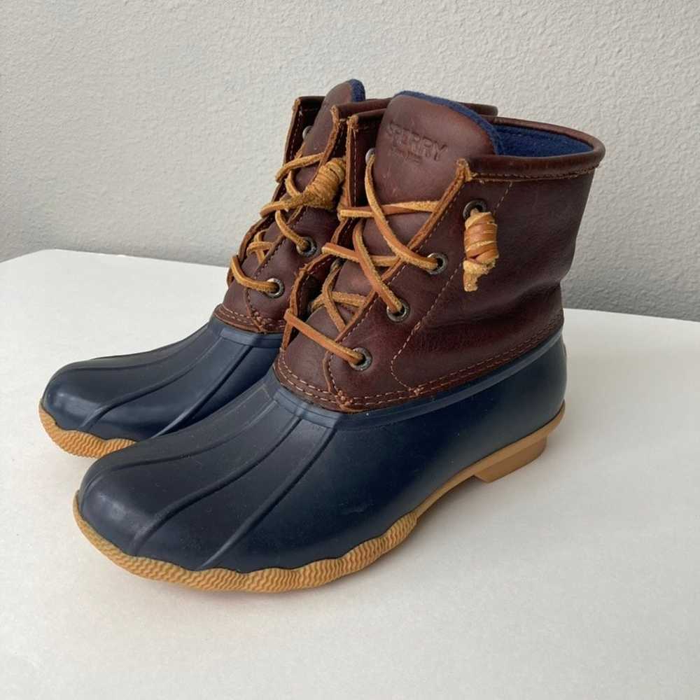 Sperry Top Sider Saltwater Duck Boot - Brown Blue… - image 4