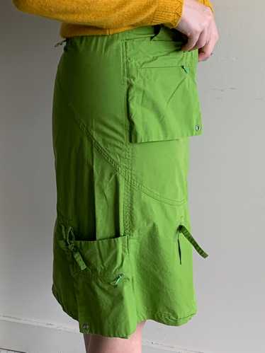 Lime green cargo skirt