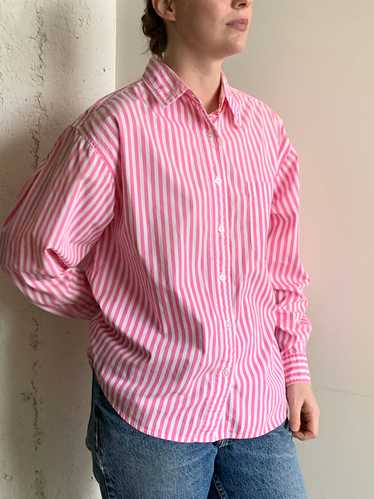 Pink pinstripe vintage button down