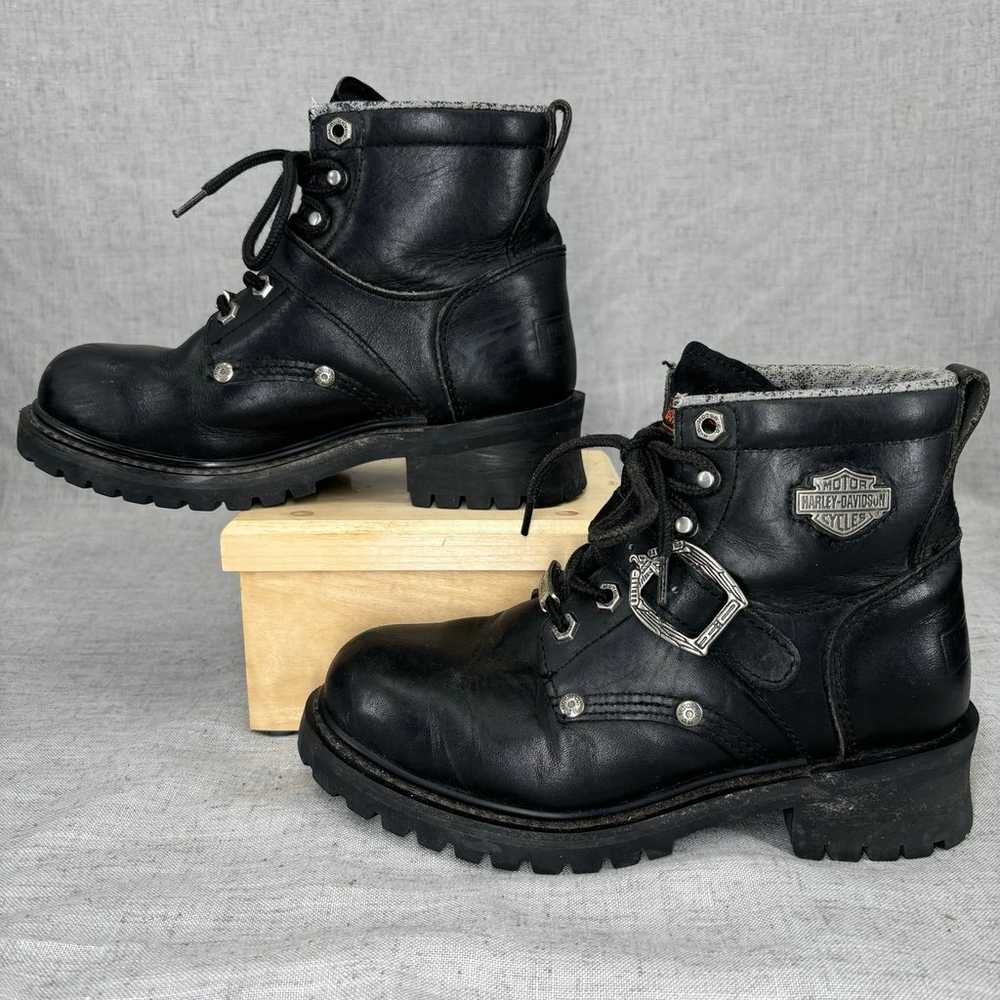 Harley-Davidson Faded Glory Boots Black Leather M… - image 2