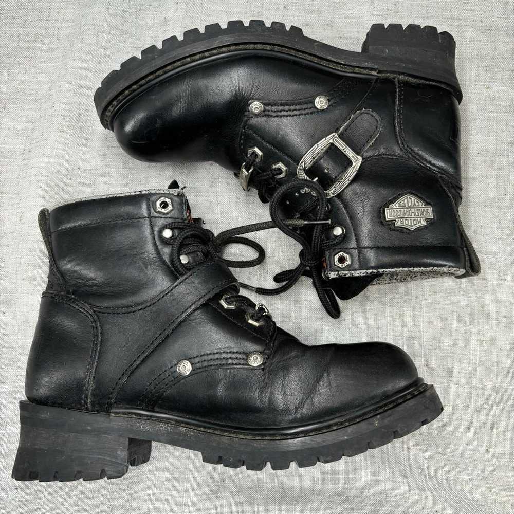 Harley-Davidson Faded Glory Boots Black Leather M… - image 9