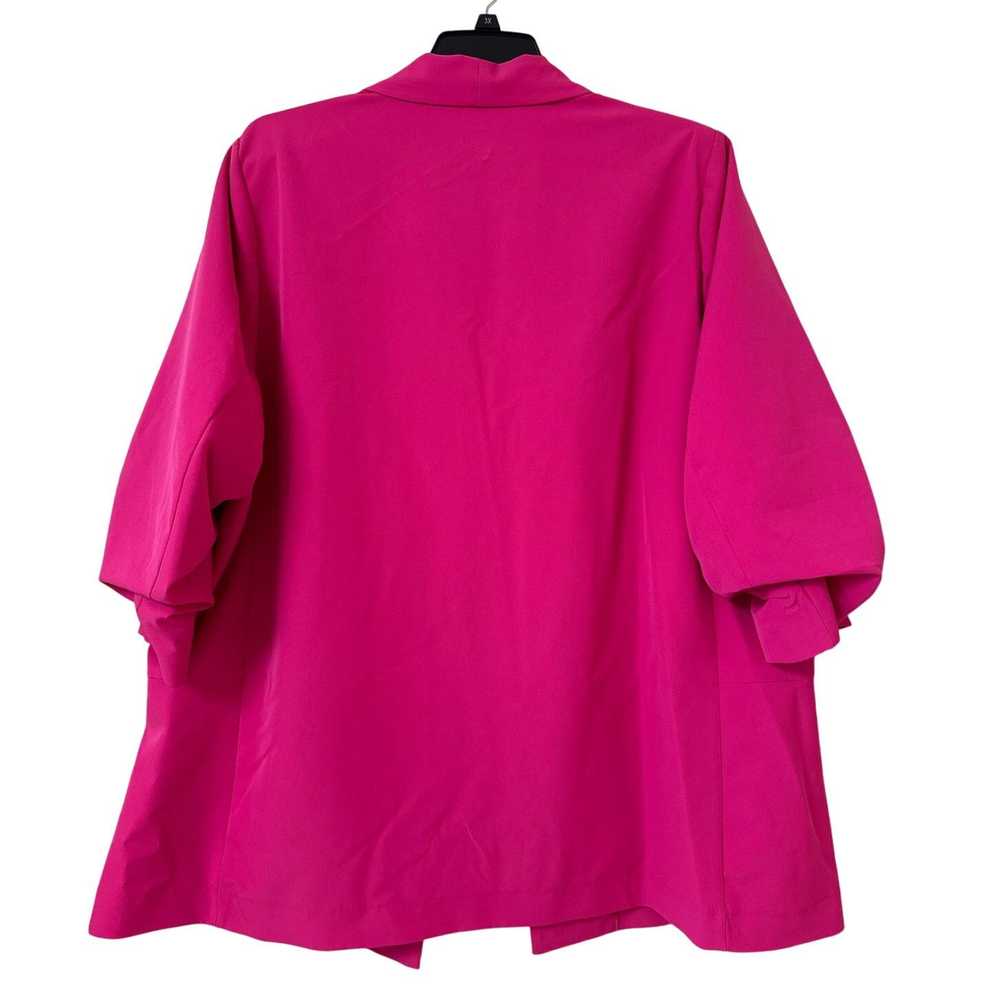 A NWT Blue Sol 3X Fuchsia Pink Jacket Ruched 3/4 … - image 2