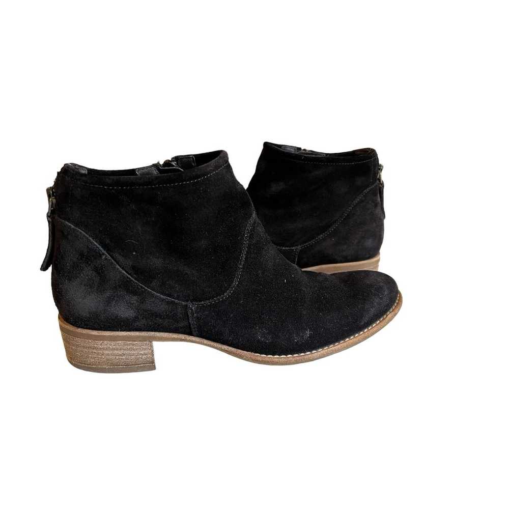 Paul Green Black Suede Low Ankle Boots Booties 6 - image 2