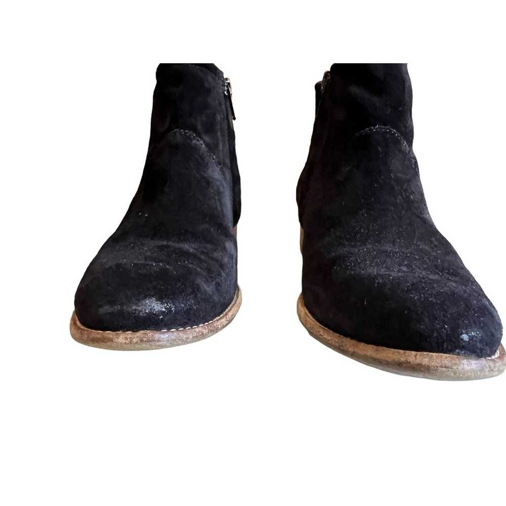 Paul Green Black Suede Low Ankle Boots Booties 6 - image 4