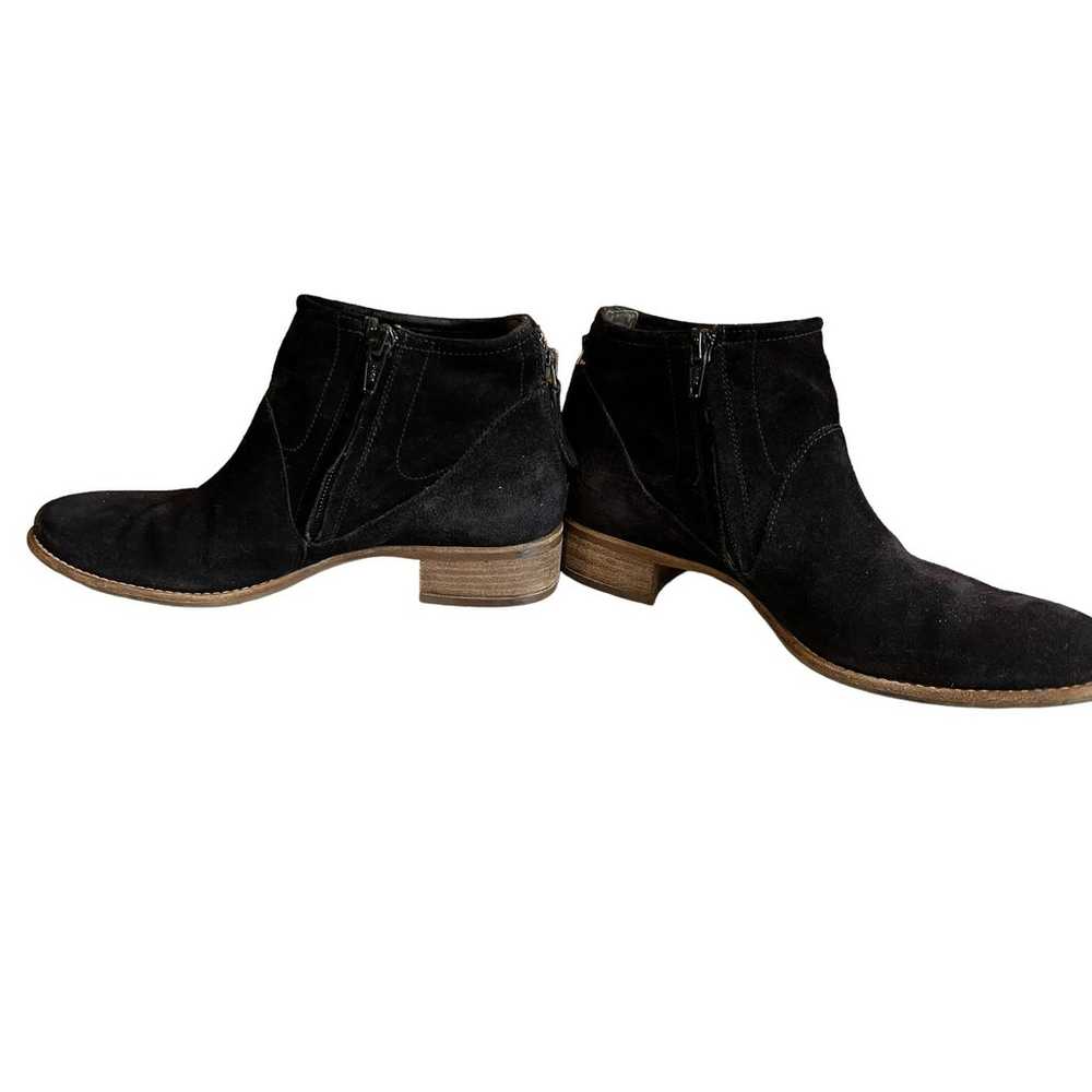 Paul Green Black Suede Low Ankle Boots Booties 6 - image 5