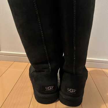 【UGG】UGG sheepskin boots, black, size 24 cm