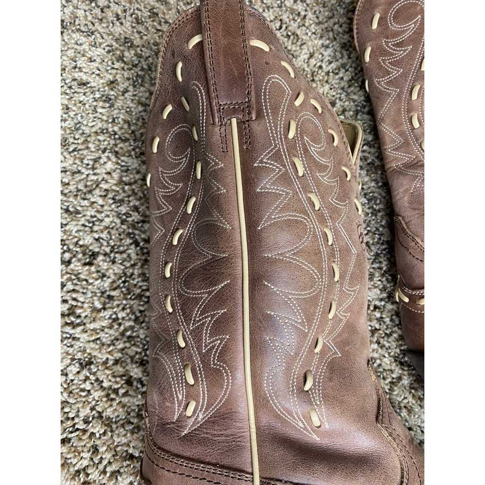 Women's Ariat Heritage pointed 10004738 brown cow… - image 11