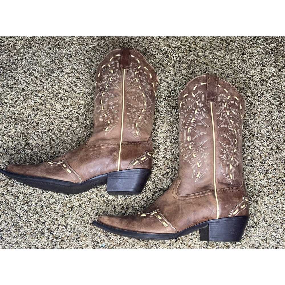 Women's Ariat Heritage pointed 10004738 brown cow… - image 1