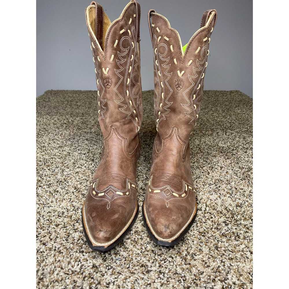 Women's Ariat Heritage pointed 10004738 brown cow… - image 5