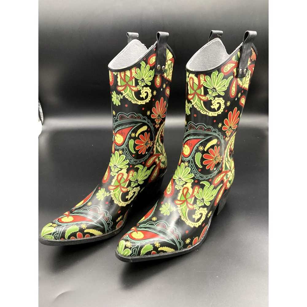 Nomad Rain/Garden Cowboy Boots, Women's Size 10/E… - image 1