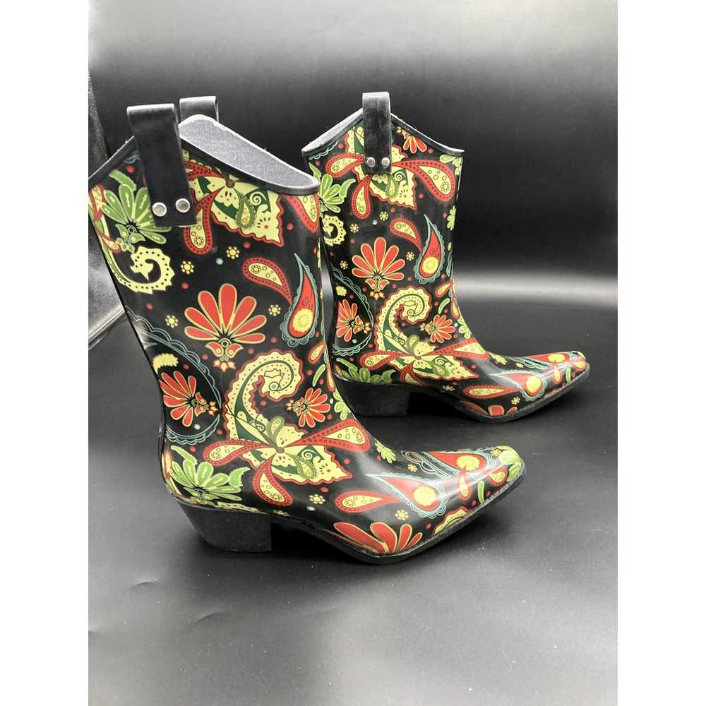 Nomad Rain/Garden Cowboy Boots, Women's Size 10/E… - image 5