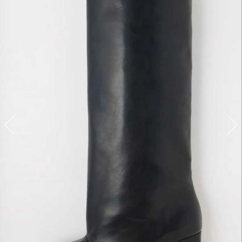 Moussy Straight Long Boots Black Size M - image 2