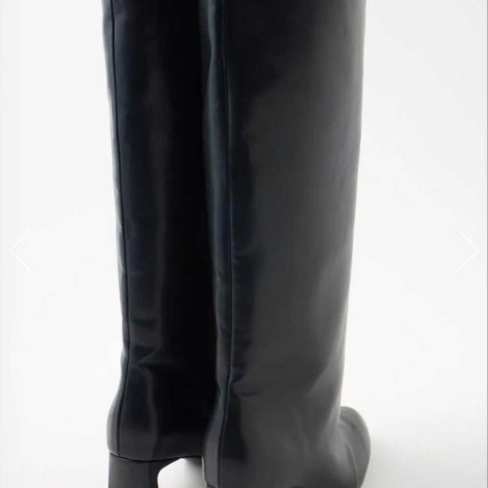 Moussy Straight Long Boots Black Size M - image 3