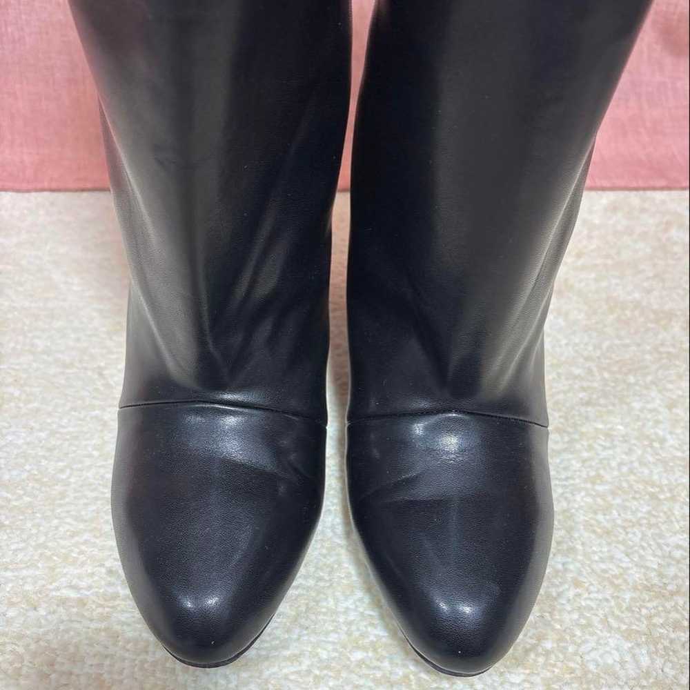 Moussy Straight Long Boots Black Size M - image 9