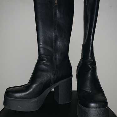 Lamoda Platform Calf High Boots - Size 9 - image 1