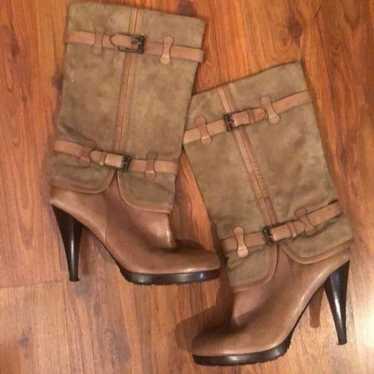 Cole Haan leather and suede high heel boots8.5 - image 1