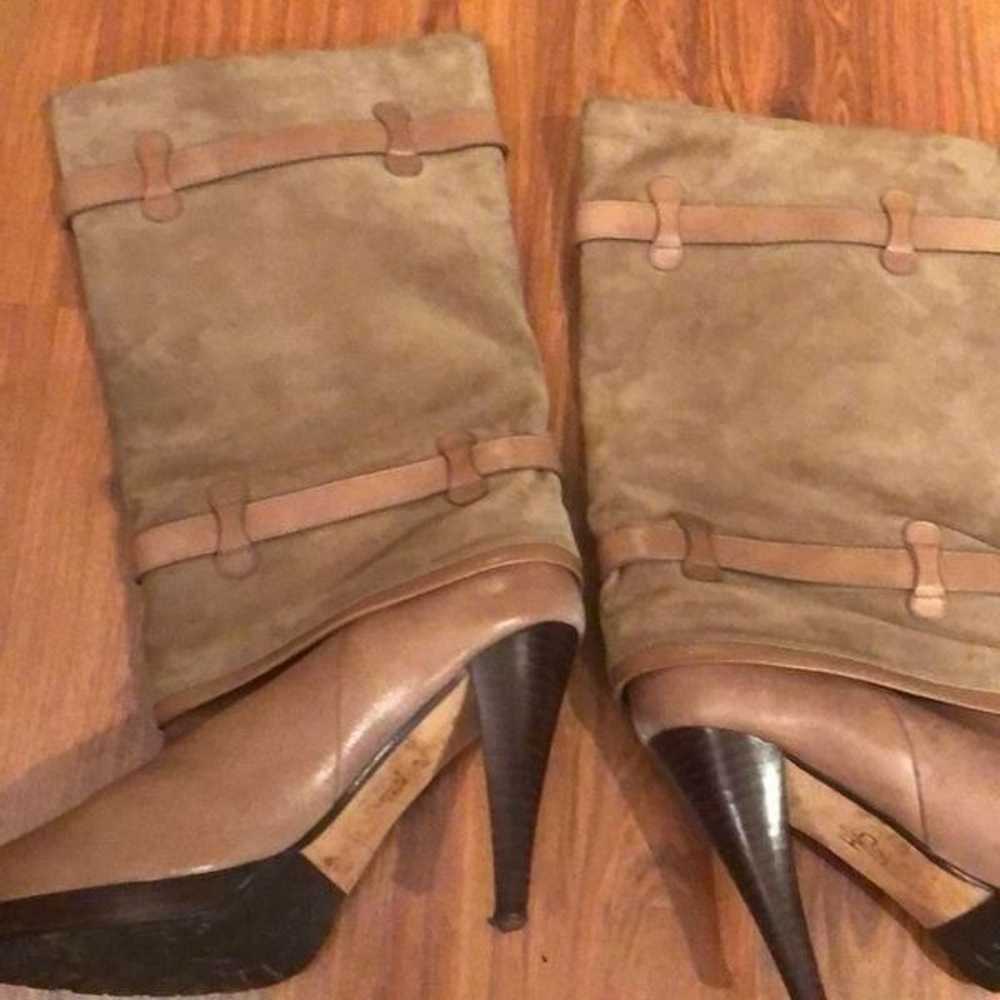 Cole Haan leather and suede high heel boots8.5 - image 5