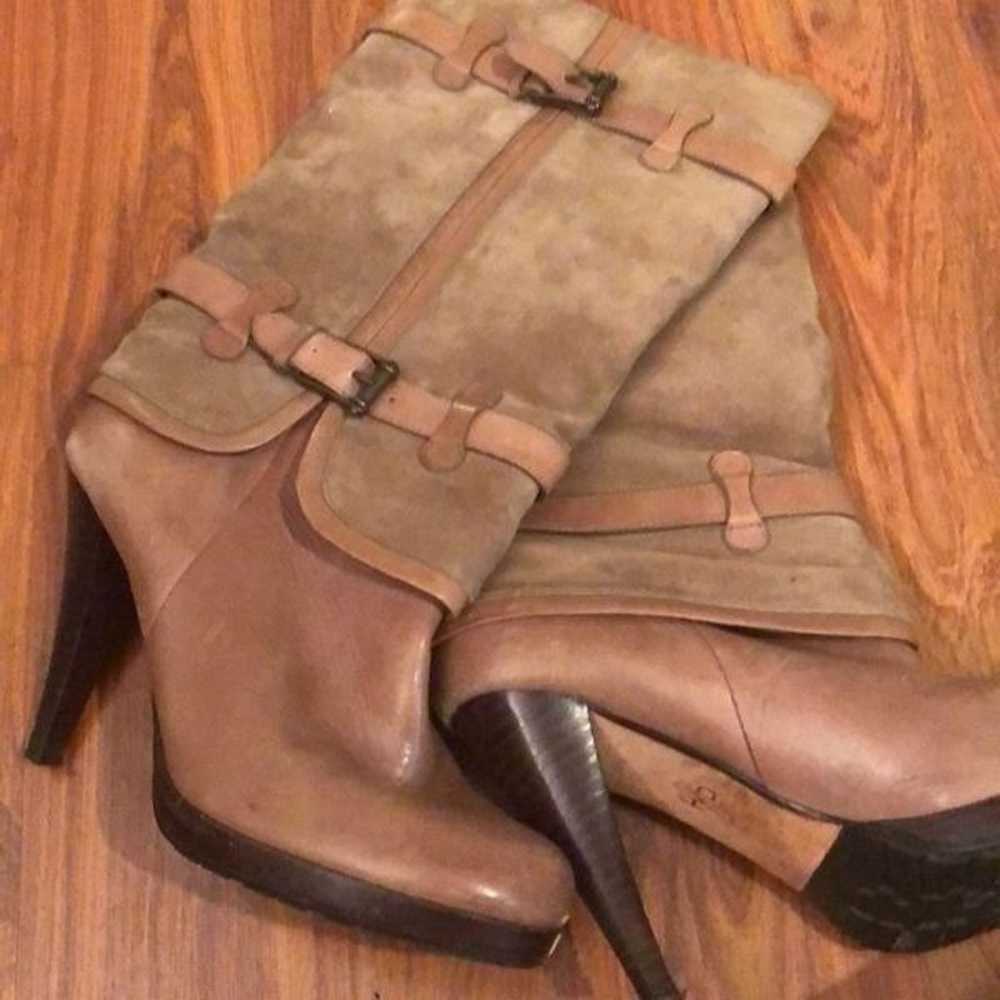 Cole Haan leather and suede high heel boots8.5 - image 6