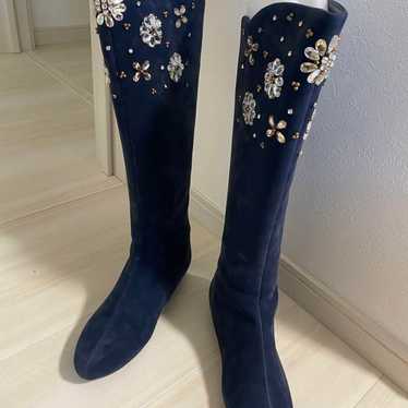 RANDA Navy Bijou Long Boots