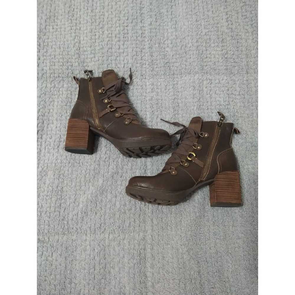 Otbt Leather Heeled Brown Lace Up Boots  Size 8.5 - image 1