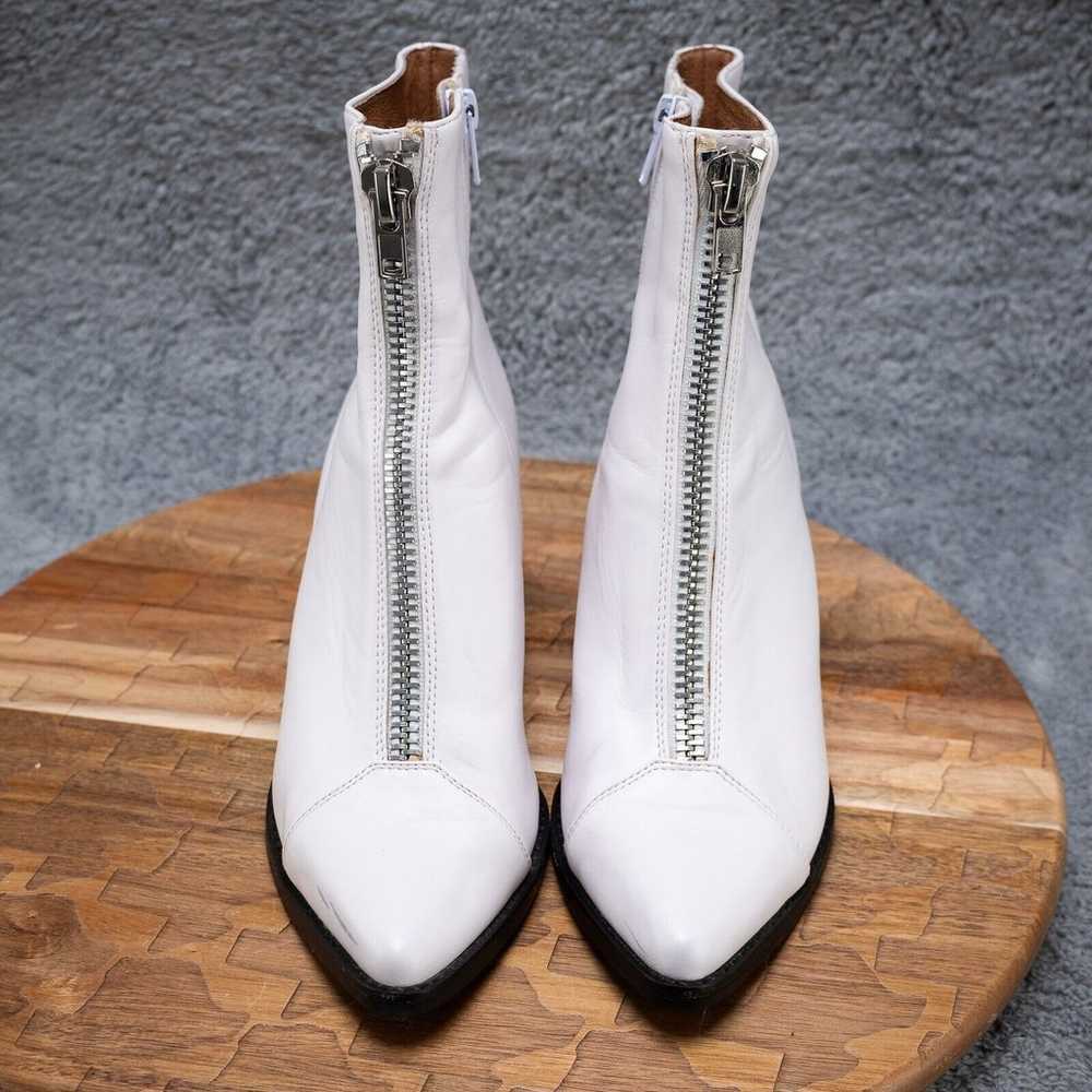 Jeffrey Campbell Landyn Boot White Zip Front Poin… - image 2