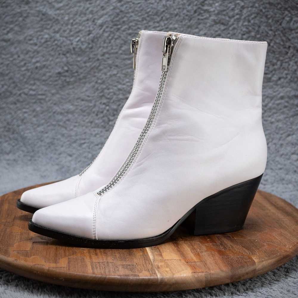 Jeffrey Campbell Landyn Boot White Zip Front Poin… - image 3